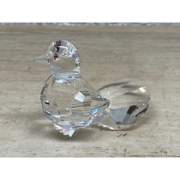 Swarovski Crystal Figurine Dove Pigeon Pink Eyes No Box - Picture 3 of 7